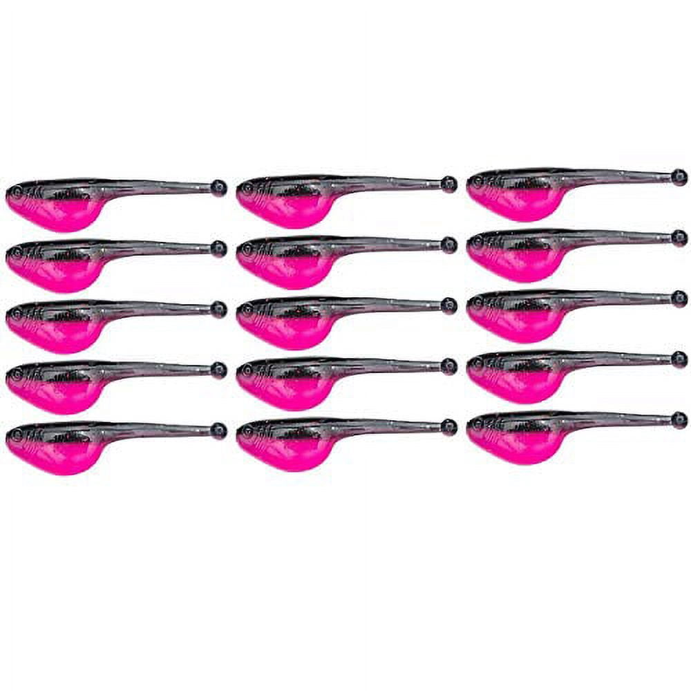 Strike King Mr. Crappie, 2" Shadpole, 15 Pack, Pink Tuxedo - MRCSP-194