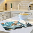 thumbnail image 6 of Bathroom Cat Dish Drying Mat for Kitchen Counter, Ultra Absorbent Reversible Microfiber Dishes Drying Rack Pad Heat-resistant Mats 16x18in Home Decor, 6 of 7