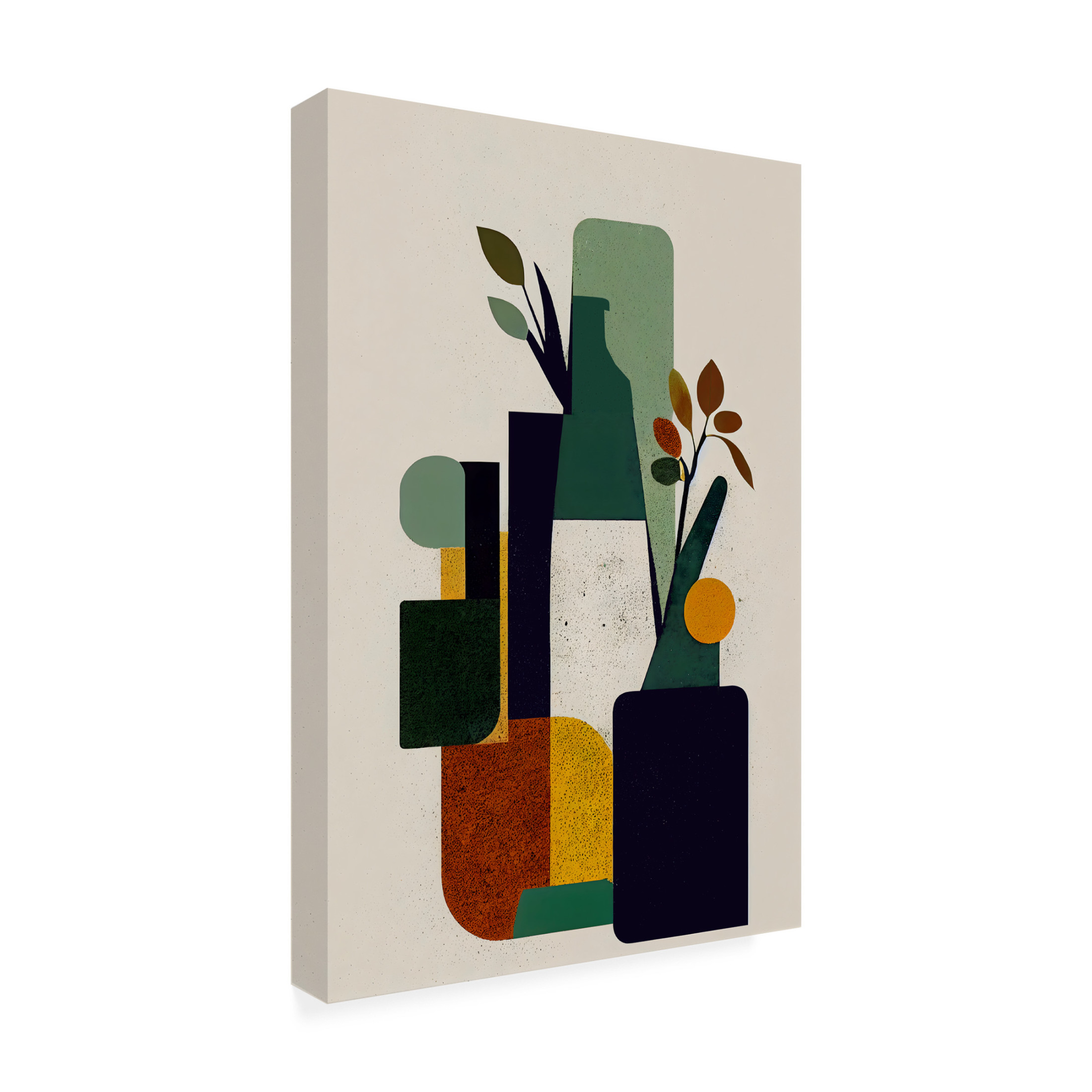 Canvas Wall Art - Treechild 'Bottle and Plant' Wall Art for Living Room, Bedroom, or Office D?cor by Trademark Fine Art - 16 x 24 Inches