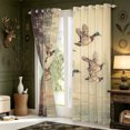 thumbnail image 3 of Manfei Green Billed Waterfowl Print Blackout Curtains Set of 2 (38x54 Each),Farmhouse Bird Living Room Curtains, 3 of 6