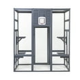 thumbnail image 5 of Imerelez Super-Large Outdoor Cat Catio, Wooden Cat House Enclosure with Insulated Cat Condo, Sun Panel Roof, 4 Platforms, Extra Rainproof Cover, Gray, 5 of 5