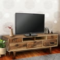 thumbnail image 3 of Turin Live Edge Suar Wood Media Center with 2 doors/4 drawers, 3 of 5