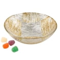 thumbnail image 1 of 6" Hand Decorated Silver & Gold Cubes Glass Bowl, 1 of 1