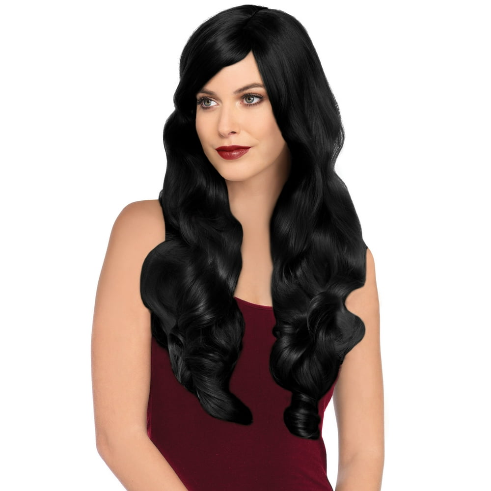 Wonderland Women's Premium Natural Long Wavy Black Female Adult