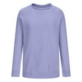 thumbnail image 4 of Fnooota Womens Sweaters, Plus Size Long Sleeve Crew Neck Lightweight Pullover Tops Purple Size 3XL, 4 of 6