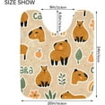 thumbnail image 4 of Dreamtimes Bathroom Rug Toiletry Mat Set Cartoon Capybaras Print, Soft Absorbent Bath Rug and U-Shaped Contour Toilet Rug, Non-Slip Bath Carpet Bath Mats for Bathroom 17.3"x13.4"+23.6"x15.7", 4 of 5