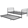 thumbnail image 4 of PAPROOS Metal Daybed with Trundle, Heavy Duty Steel Slat Support Sofa Bed Frame, Steel Daybed for Bedroom Guest Room, Black, 4 of 7