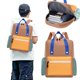 thumbnail image 5 of Mochila C Moda, Bandolera Doble, Mochila De Viaje Resistente, Impermeable Y Con M Ltiples Compartimentos, Dise O Informal, Para Estudiantes Viajes, Ligera, Aestivo Tela, Amarillo, 5 of 8