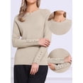 thumbnail image 2 of DARING DIVA Women's Spring Ribbed Knit Long Raglan Sleeves Sweater Tops XS Khaki, 2 of 6