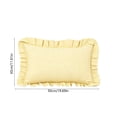 thumbnail image 3 of Ruffled Striped Throw Pillow Cover Soft Yellow White Stripe Decorative Cushion Case and Rectangle Frilled Pillowcase for Living Room Sofa Bed Decor, 3 of 6