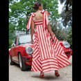 thumbnail image 4 of Vestido Informal de Verano con Estampado Floral, Sin Mangas y Tirantes Finos, Holgado y con para Mujer. Rojo XL, 4 of 10