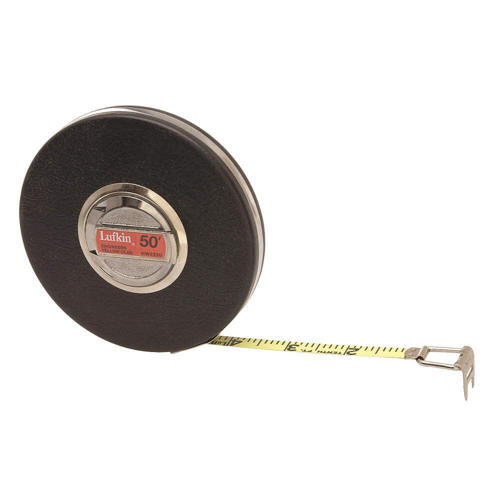 lufkin 50 ft. steel sae engineers long tape measure, brown hw223d