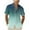 Mint Green, variant on Men's Casual Fashion Turndown Collar Gradient Print Short Sleeve Button Shirt Blouse