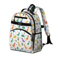 thumbnail image 2 of White Plant Dinosaurs Pattern Cute School Backpack Bag for School with Padded Back and Adjustable Shoulder Straps 15.25"x11.5"x5.25", 2 of 5