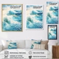 thumbnail image 4 of Designart "Contemporary Collage Of Coastal Scenery" Coastal Ocean Floater Framed Canvas Art Print, 4 of 5