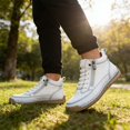 thumbnail image 5 of KEVCHE Womens Casual Shoes Wide Width Lace-Up Sneakers Lightweight Walking Fashion Shoes Slip-On Flats Shoes with Side Zipper Women's Fashion Plus-Size Zipper Casual Round-Toe Loafers, 5 of 7