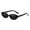 Black1, variant on FYEGRE Women's Retro Oval Sunglasses Polarized 90s Classic Narrow Cat Eye Fashion for Outdoor Sun Brown