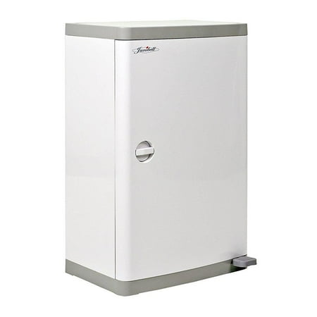 Janibell M400DS ABS 13-Gallon Commercial Diaper Disposal System with Extra Odor Control, Foot Pedal, Rectangular, Width x Depth x Height, White / Gray