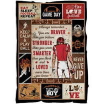 Sports Football Blanket for Boy Kid Men, Son Blanket Present from Mom & Dad, to My Son Throw Blanket for Couch Bed, College Graduation Gift for Son, Birthday Gift for Football Fans Player