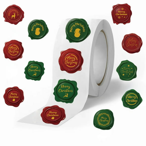 500 Sheets Decorative Envelope Sealing Stickers for Holiday Wrapping Scrapbooking and Event Party Stationery Supplies