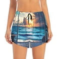 thumbnail image 2 of Balery Ocean View Bedroom Pantalones cortos deportivos para mujer con forro y dos bolsillos, elásticos, para entrenamiento, gimnasio, yoga-Small, 2 of 7