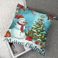 thumbnail image 7 of Ullo0ord Christmas Throw Pillow Covers Snowman Wreath Pillow Cases Standard Size Christmas Tree Square Pillowcase for Sofa Home Decor at Living Bedroom Outdoor, 7 of 7