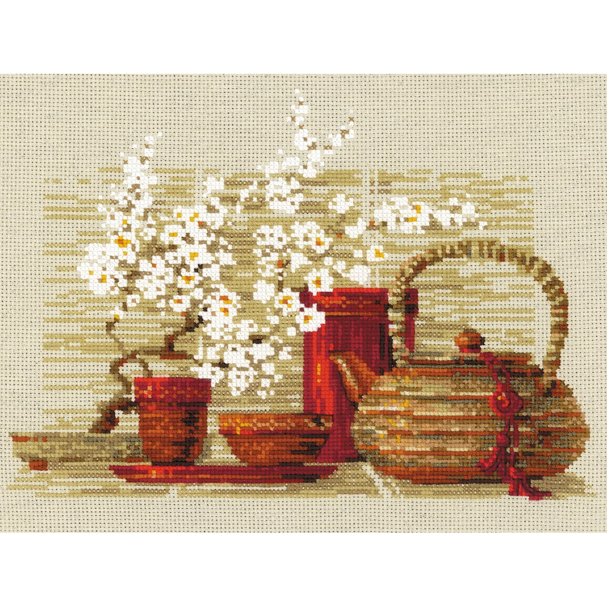 9.5 x 11.75 RIOLIS 14 Count Gentle Lilac Counted Cross Stitch Kit