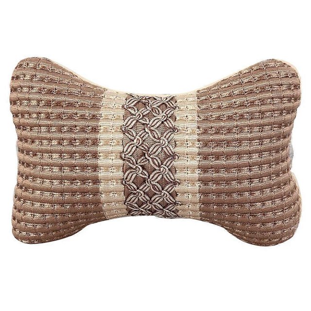 Car Summer Silk Beaded Car Headrest Neck Pillow Car Headrest Neck Protective Auto Safety Neck Pillow