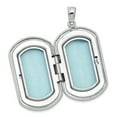 thumbnail image 5 of Sterling Silver Polished Rectangular Locket Charm Pendant, 5 of 5