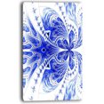 thumbnail image 2 of Fleur Fractale Bleue Douce Symmétrique - Impression sur Toile Florale, 2 of 3