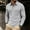 Gray, variant on Fznquz Golf Polos Long Sleeve Gray Dress Slim Shirts Winter 2025 Pocket Button Big and Tall Mens Clothes