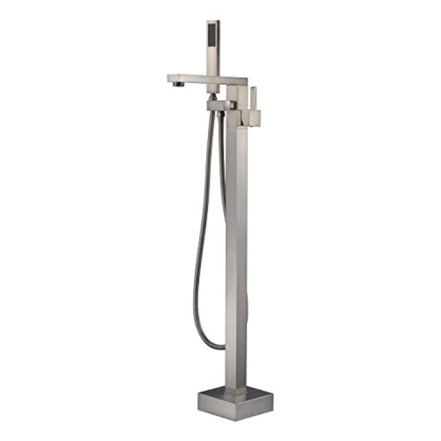 Artiqua Freestanding Tub Filler Bathtub Faucet Chrome Floor Mount Faucets Brass Single Handle