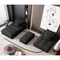 thumbnail image 5 of Modern Oversized Modular Sectional Sofa with Ottoman | Sparkling Chenille Fabric | Tufted Design | No Assembly | 127.56" L | Black | Living Room Furniture, 5 of 25