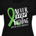 thumbnail image 4 of Inktastic Never Stop Fighting Mental Health Awareness Green Ribbon Women's Plus Size T-Shirt, 4 of 5