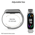 thumbnail image 2 of Correa De Acero Inoxidable Unisex S / M / L 226 mm / 22.6 cm / 8.9 in Para Smart Watch Xiaomi Compatible Con Mi Band 6 / 5 / 4 / 3 En Distintoss Colores Flexible / Ajustable / Confort / Resistente., 2 of 5