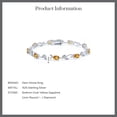 thumbnail image 5 of Gem Stone King 5.08 Ct Oval Yellow Sapphire White Diamond 925 Sterling Silver Tennis Bracelet for Women, 5 of 5