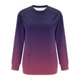 thumbnail image 3 of jsaierl Womens Sweatshirts Plus Size Gradient Print Sweatshirts Crewneck Holiday Pullover Tops 2024 Long Sleeve Blouses, 3 of 4
