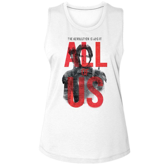 Hunger Games All Of Us White Women's Muscle Tank Top T-Shirt