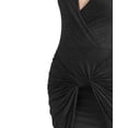 thumbnail image 4 of J. METHOD Women's Sleeveless V-Neck Wrap Dress Asymmetric Twist Front Skirts Draped One Piece NEWDR56 Charcoal L, 4 of 6