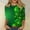 Green, variant on FDGIU Women's St. Patrick's Day T-Shirt - Short Sleeve Crew Neck Shamrock Graphic Tee