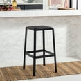 thumbnail image 4 of SAFAVIEH Silus Square Backless Bar Stool, Black, 4 of 10