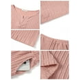thumbnail image 6 of UVN 2 Piece Pajama Sets for Women Short Sleeve Top and Shorts Sleepwear Casual Lounge Set with Pockets, 6 of 9