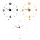thumbnail image 5 of Wosthever Reloj de pared sin taladrar reloj espejo moderno Simple creativamente Horloge decoración del hogar TV Fondo salas de estar Decoración del hogar Plata Wosthever HA077364-03, 5 of 6