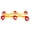 Yellow 3-Person, variant on Yajisi 2PCS 5 Person Fastening Tape Outdoor Team Games Training Props, Giant Steps Lawn Game for Kids Adults Teamwork Building, 55.11 inches / 140 cm Yellow Tie