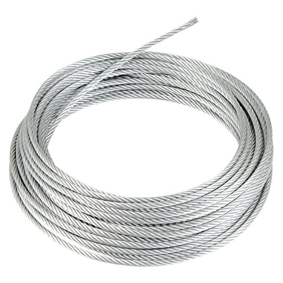 3/16", 7x19 Galvanized Cable (50 ft Coil)