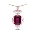 thumbnail image 3 of Star K� Antique Vintage Design Octagon Cut Genuine Rhodolite Pendent Necklace, 3 of 9