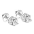 thumbnail image 3 of 14K White Gold 1ct TDW Diamond Stud Earrings (I-J,I1-I2), 3 of 8