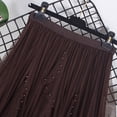 thumbnail image 6 of STETMN Women's Maxi Tulle Skirts Ruffle Flowy Hem Skirt Elastic Waist Tiered Swing Elegant Skirt, 6 of 6