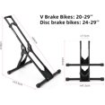 thumbnail image 2 of Support de Vélo sur Pied Garage Intérieur Supports de Vélo pour Rangement Support de Vélo Réglable pour Vélos de Montagne Route 20-29, 2 of 7