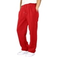 thumbnail image 2 of DORKASM Kids’ Loose Wide-Leg Sweatpants: Elastic Waist Drawstring Casual Pants for Big Kids Watermelon Red 170, 2 of 4